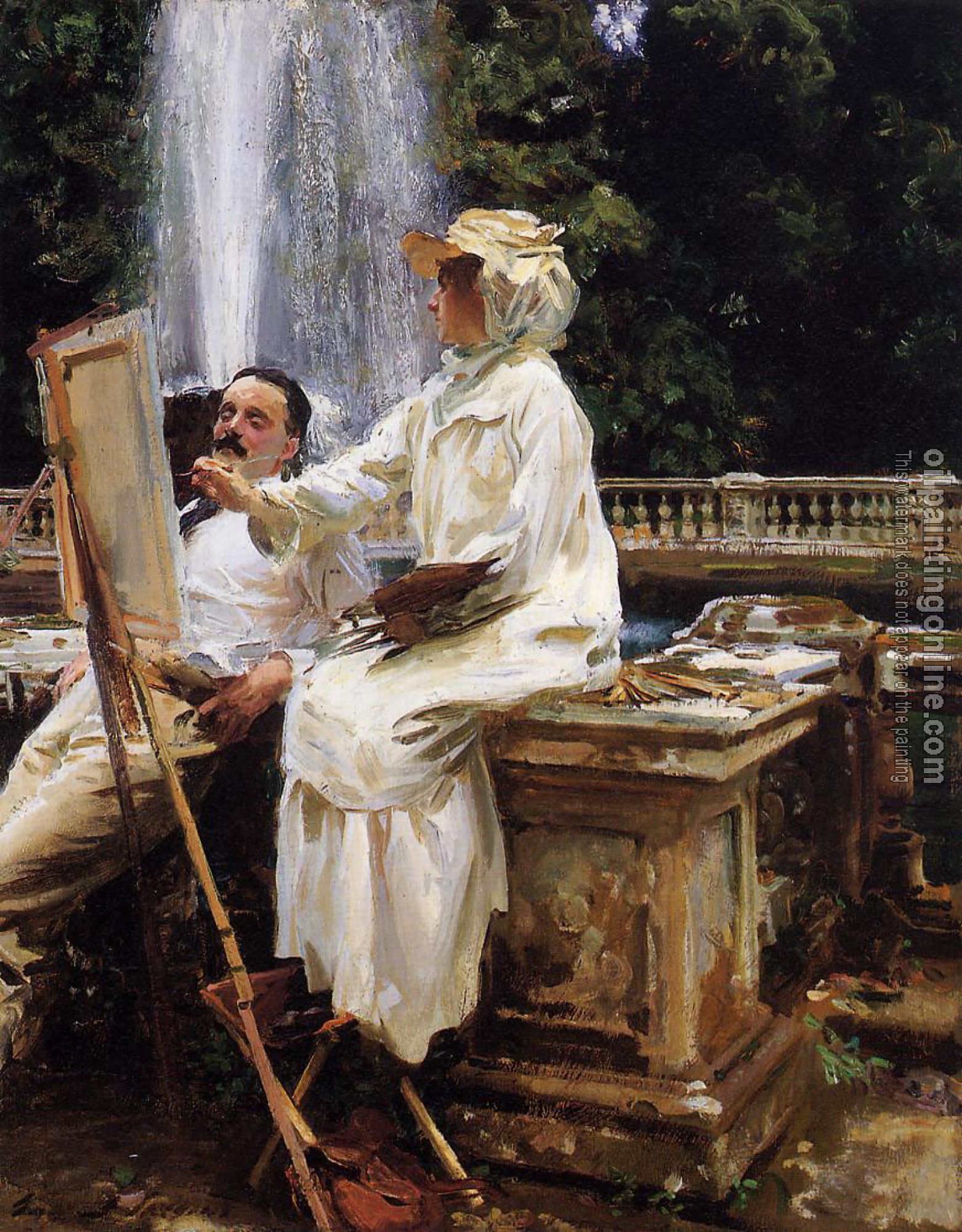 Sargent, John Singer - The Fountain, Villa Torlonia, Frascati, Italy